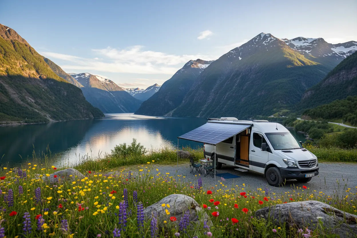 Adventure Van Life Is Revolutionising Camper Van Power with a New Solar Awning Adventure Van Life