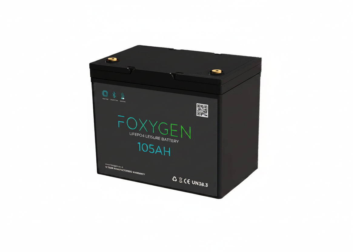 105Ah LiFePO4 Battery with Bluetooth & Heating FOX12V-105AH-2