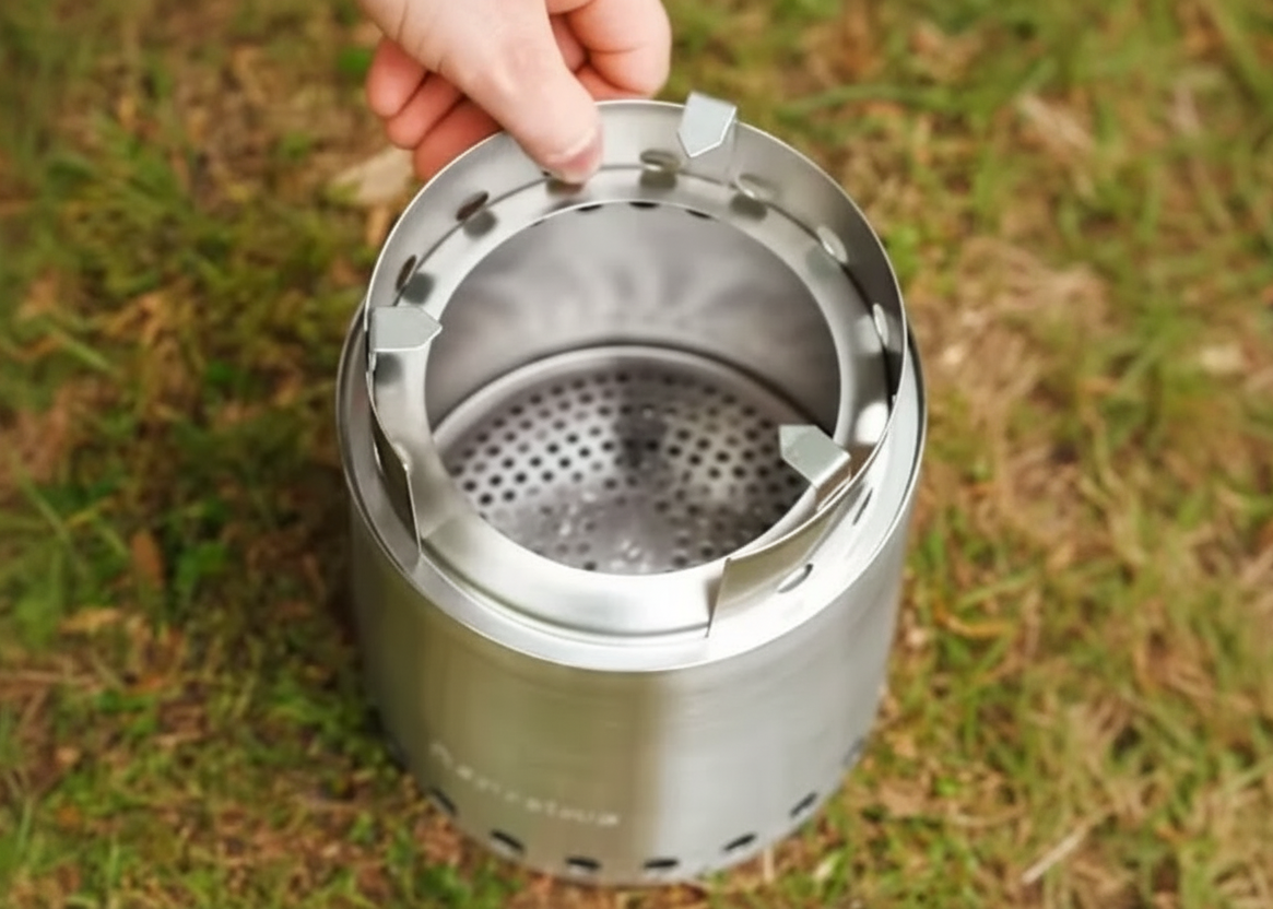 Mesa XL Stainless Steel Tabletop Smokeless Firepit & Stand-2